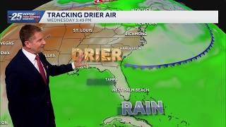 Rainy pattern continues for now
