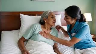 Indian Nurse and Old Woman Lesbian Kissing