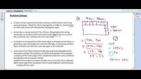 KSSM Form 1 Chapter 2 Problem Solving (HCF, LCM)
