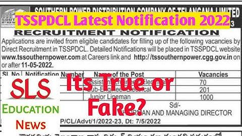 #Ts #Spdcl #Latest #Recruitment Notification 2022 #released #tsspdcl