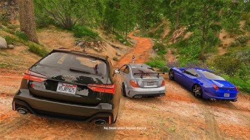 GTA 5 Photorealistic Graphics Enhancement With Remastered Lighting - RS6 & AMG C63 & California T