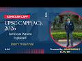 UPSC CAPF (AC) Exam 2026 | Detailed Exam Pattern Explained