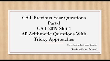 Part-1: All Arithmetic Questions From CAT 2019 Slot-1 |CAT Questions | Short Approaches to Solve QA