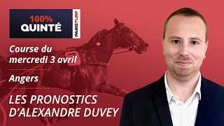 Pronostics Quinté PMU - 100% Quinté du Mercredi 3 avril à Angers