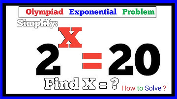 Germany | A Nice Math Exponential Equations: Solve 2^x = 20 | Find X=? | How to solve? | Quickly