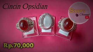 Cincin Germanium batu Opsidian