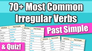 70+ Most Common Irregular Verbs in the Past Simple with Sentence Examples | English Grammar Lesson