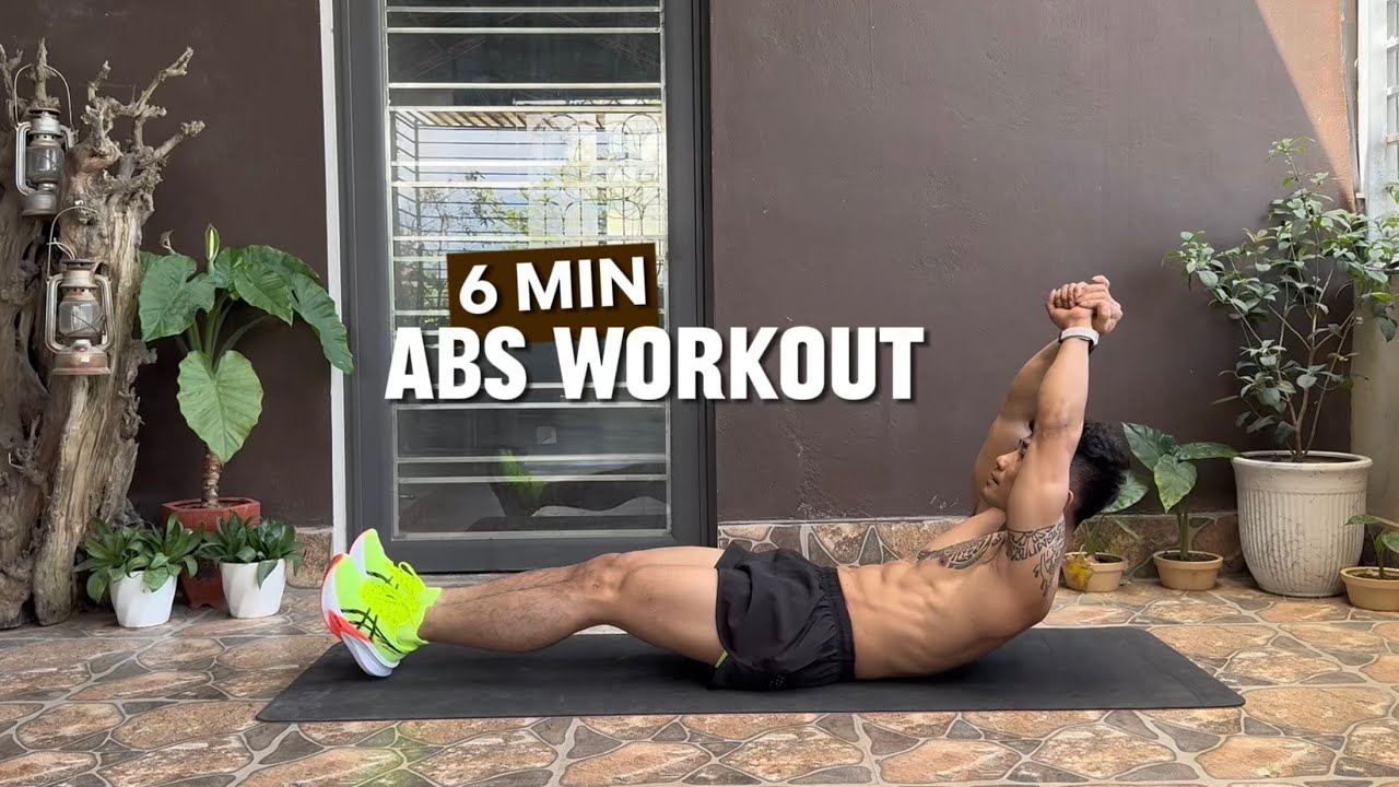 6 Minutes ABS Workout at Home ( No Equipment ) - YouTube
