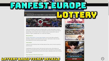 FFXIV: EU Fanfest Lottery System Details!