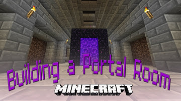 Hardcore Minecraft:   How To Make An Awesome Nether Portal Room  (Part 1/2)