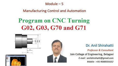 Program on CNC Turning using G02,G03, G70 and G71
