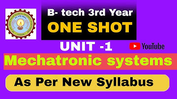 Mechatronic systems | one shot revision | UNIT -1 | AKTU btech | Mechanical Engineering