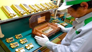 The process of making high-quality music boxes. Japan's only music box factory.