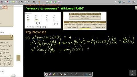 11 27  Further Differentiation   Implicit Differentiation   Part 4