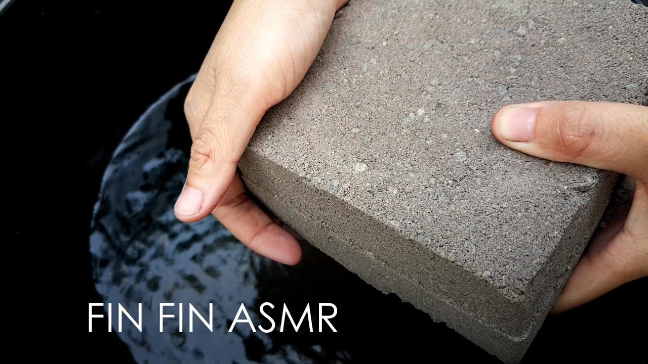 Relaxing Gritty Sandment Block Crumble in Water | ASMR #366