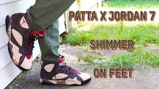 patta jordan 7 on feet