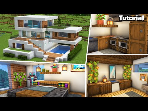 Minecraft: Modern House #32 1.21 Survival Tutorial - How to Build - 💡Material List in Description!