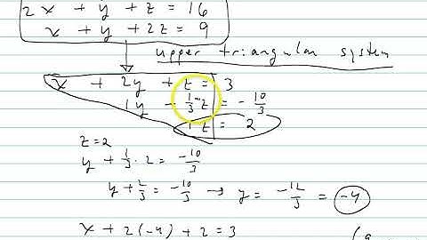 Linear Algebra Video 1 -- Gaussian Elimination Part I