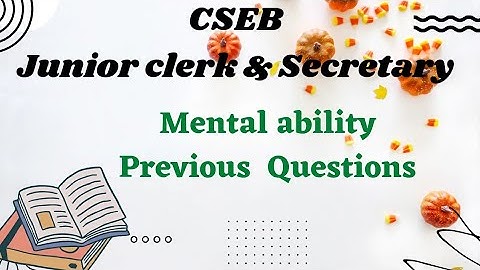 |CSEB EXAM|Mental Ability Questions|