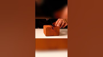 Satisfying ASMR Brick Cutting in Slow Motion with Molten Lava🔥🔥#asmr #relaxing #ai #oddlysatisfying