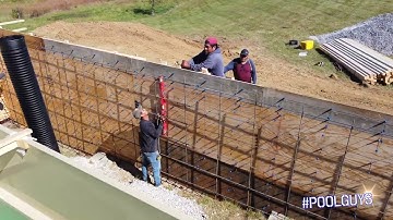 Double Pool Project - Retaining Wall - Part 2 | #poolguys