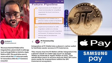 Pi Coin Integration with Apple Wallet | Samsung Wallet | Pi Coin In Process @Digitalgold22