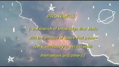 NON VERBAL COMMUNICATION (PROXEMICS)