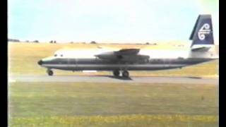 Aircraft Fokker Friendship at Nelson Airport.New Zealand.1986.