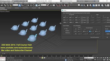 3DS MAX Array Tool in Hindi/mirror/Align 3ds max full course in hindi/pivot/snap/learn 3ds max full