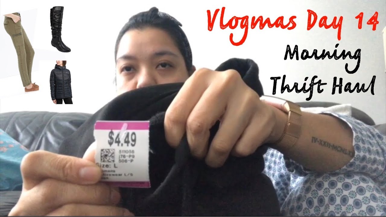 VLOGMAS DAY 14 | MORNING THRIFT HAUL | MK, Madewell, Aritzia & more!