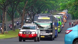 MUDIK 2018 : RAMAINYA..!!! Konvoi 53 Bus MUDIK GRATIS BERSAMA GUYUB RUKUN