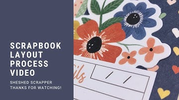 Scrapbook Layout Process Video using Storyteller by Cocoa Vanilla Studio//Book Mail