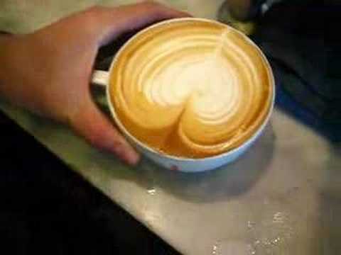 Latte Art - Big Heart - YouTube