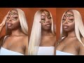 ICY BLONDE WIG W/ DARK ROOTS FOR DARK SKIN | SAM'S BEAUTY INSTALL + REVIEW