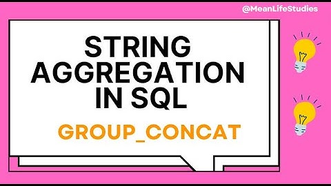 String Aggregation in SQL (Group Concat)   #sql #dataanalyst #dataengineers