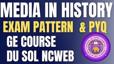 Media in history exam pattern du sol| Media in History Prev Year Paper du sol