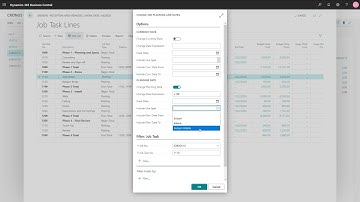 Dynamics 365 Business Central - How to Change Job Planning Line Dates