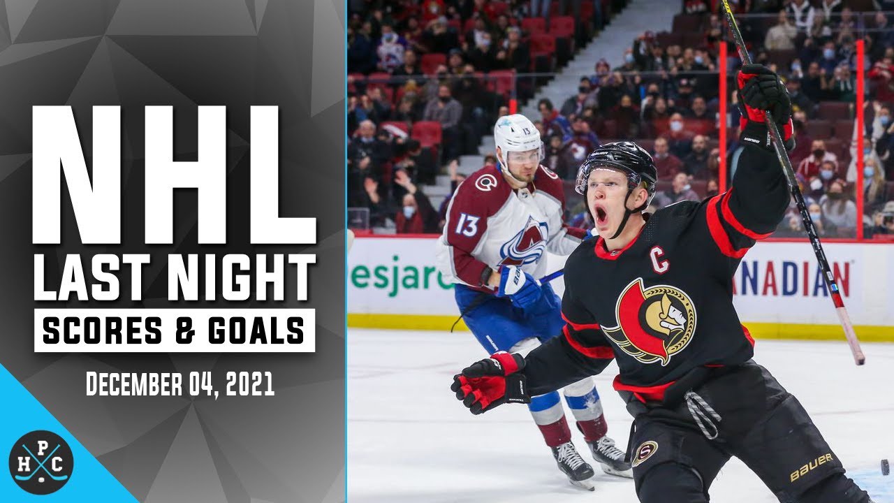 NHL Last Night All 66 Goals and Scores on December 04, 2021