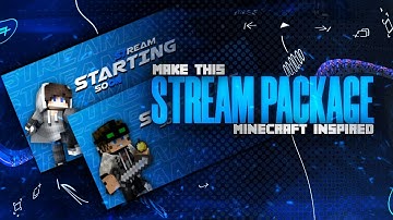 Make Animated Stream Package part⚡️2-1 On Android! with using AM & kinemaster! Minecraft inspired!