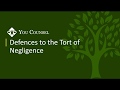 Defences to the Tort of Negligence