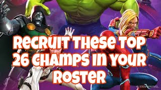 Top 26 Champs of all time | Marvel Contest of Champions| August 2023