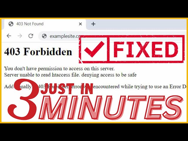 How to fix 403 Forbidden Error - CodeFlist