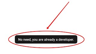 no need developer mode has already been enabled/No Need You Are Already Developer/developer mode
