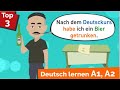 Deutsch lernen mit Dialogen | Lektion 32 | Nach dem Deutschkurs habe ich ein Bier getrunken. 🍺