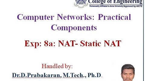 #7- NAT- Static NAT Configuration-Cisco Packet Tracer- Computer Networks- Practical Component