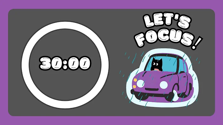 Pomodoro Timer  30/5 | Rain+Brown Noise | Deep Focus for ADHD ☔️