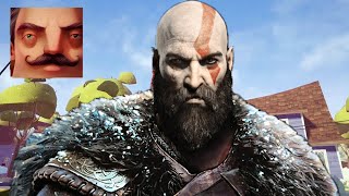 Hello Neighbor - My New Neighbor God of War Ragnarök Big Kratos Act 3 Gameplay Walkthrough