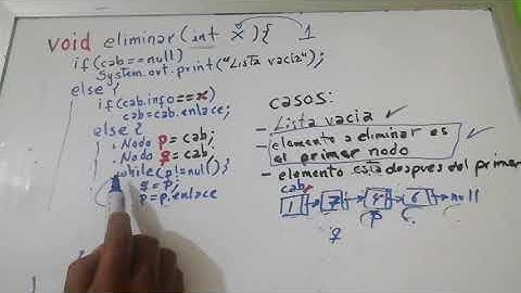 funcion eliminar de una lista enlazada simple