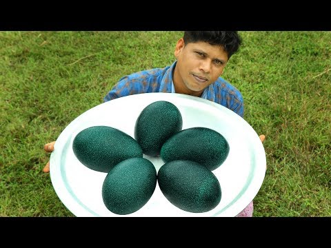 big-emu-egg-omelette-|-healthy-emu-egg-recipe-|-cooking-skill-village-food-channel