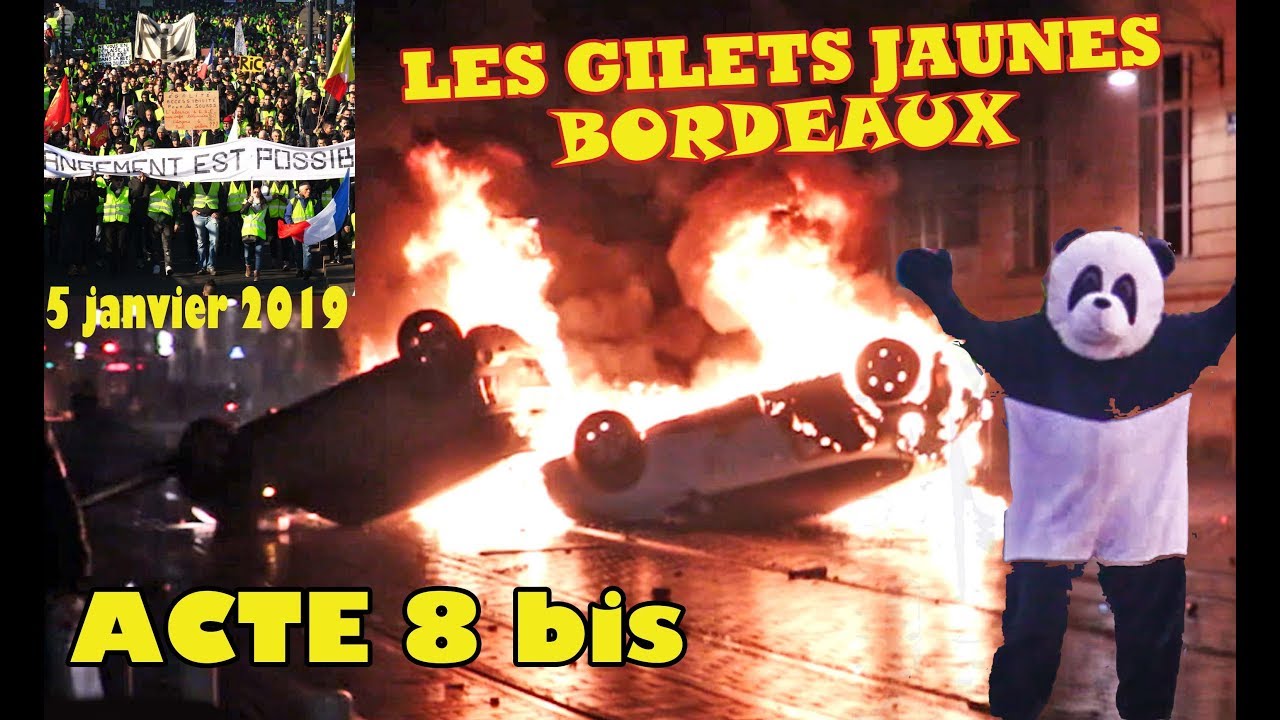 Les Gilets Jaunes à Bordeaux Le 5 Janvier 2019